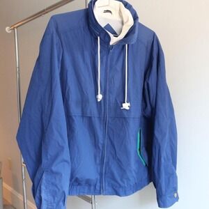 Granby Club Collection Men's Size L Blue & White Full-Zip Lightweight Jacket